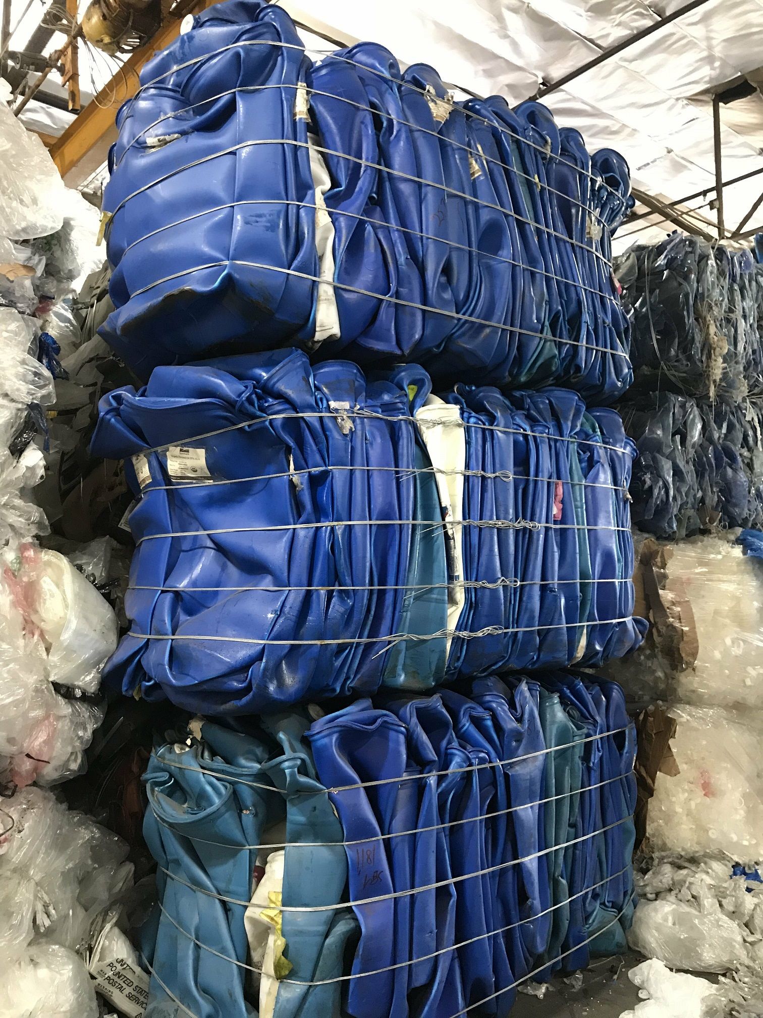 HDPE Blue Drum Bales
