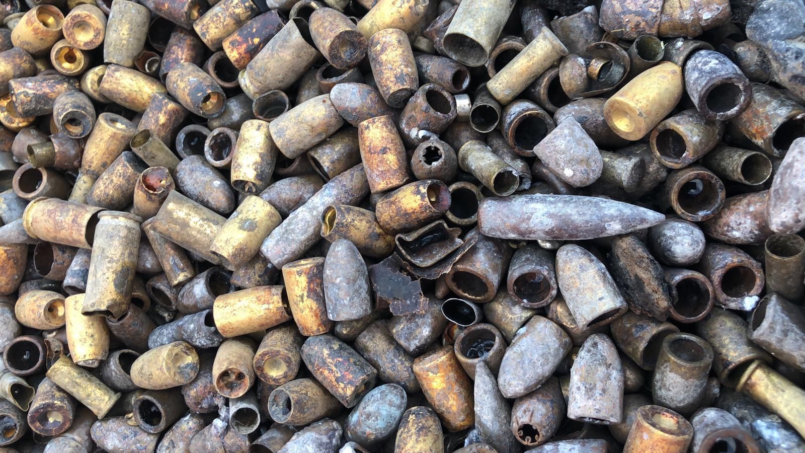 Brass Cartridge Cases with Lead
